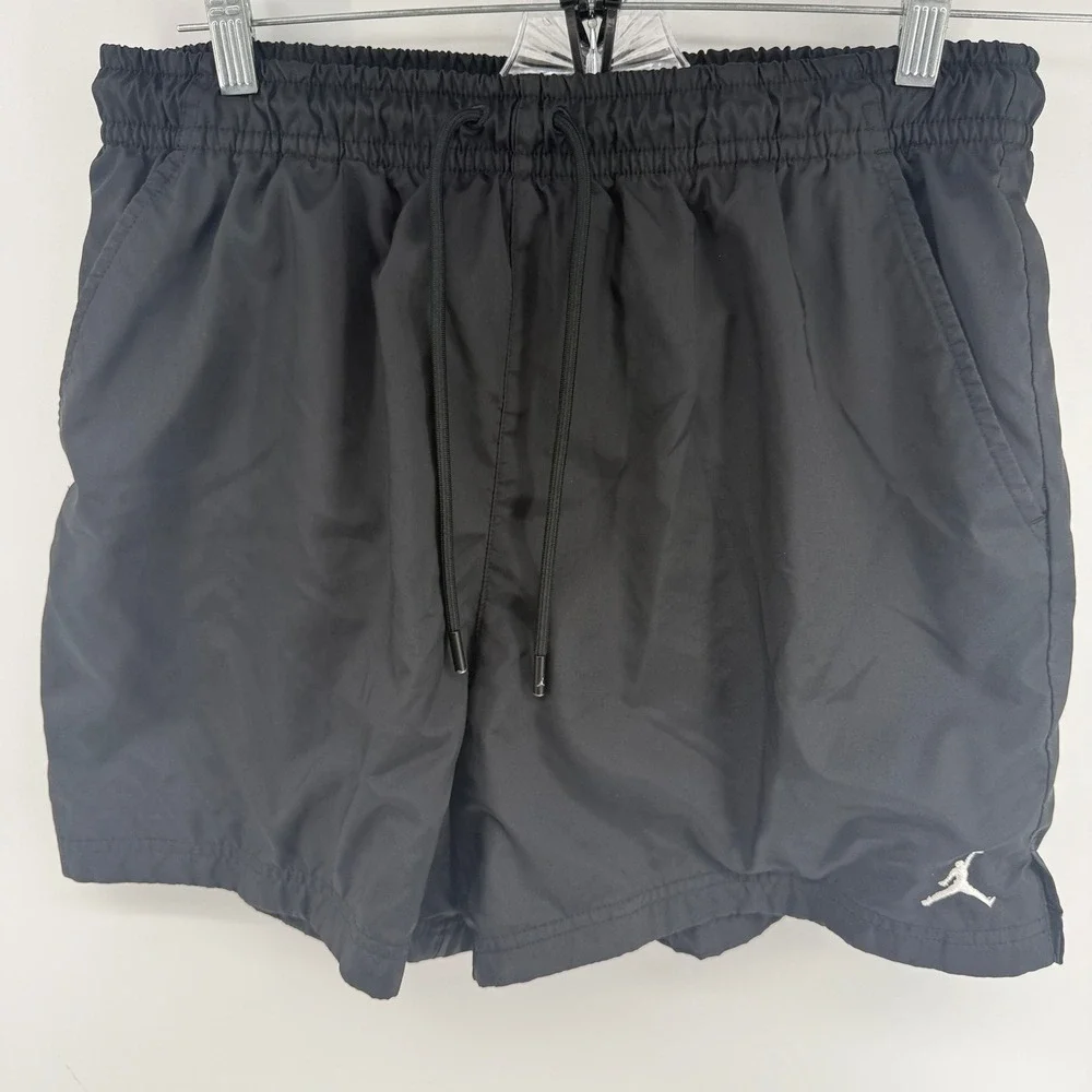 Jordan Mens Black Jumpman XL Embroidered Logo Mesh Lined Shorts